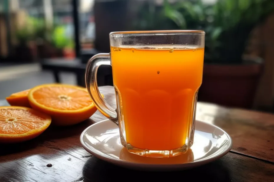 Suco de laranja com cenoura