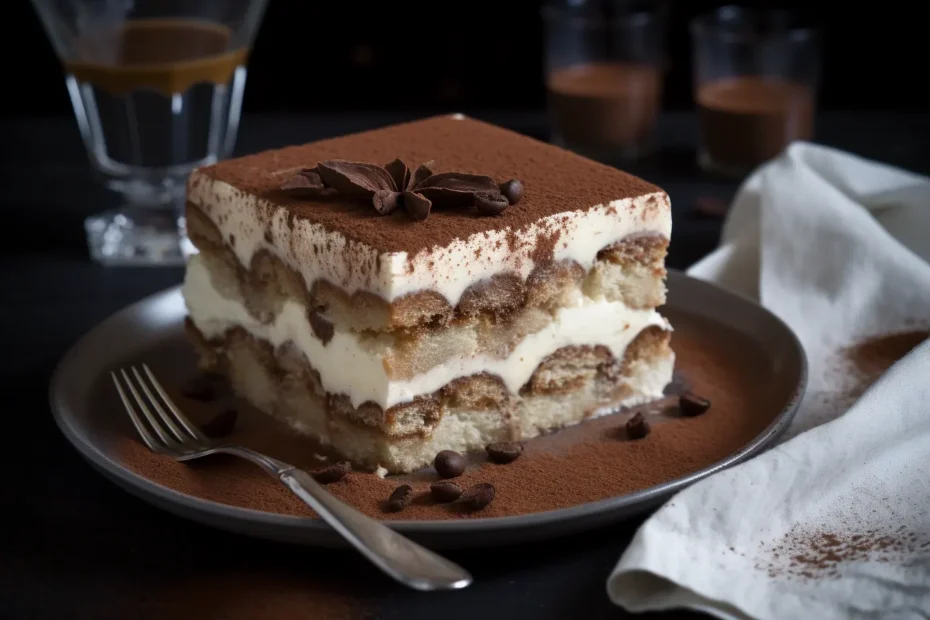 Lindo prato de Tiramisu Italiano