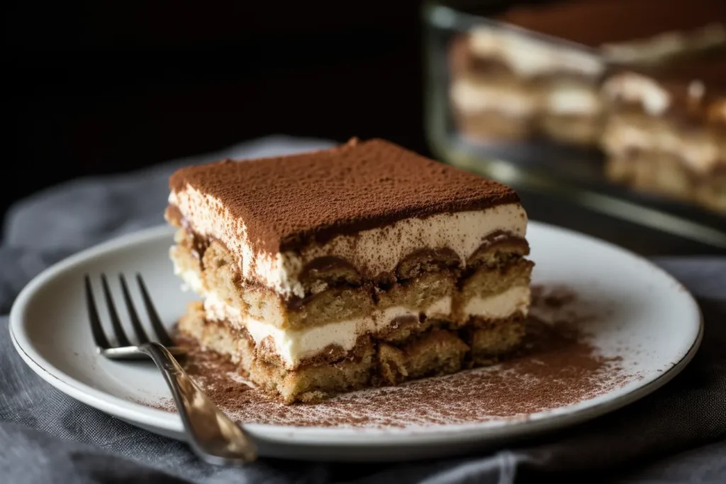 Lindo prato de Tiramisu Italiano