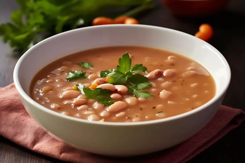 Sopa de feijão deliciosa