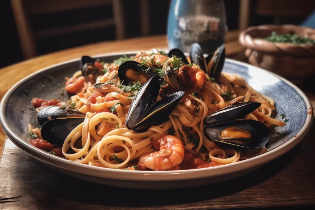 Linguine com Frutos do Mar