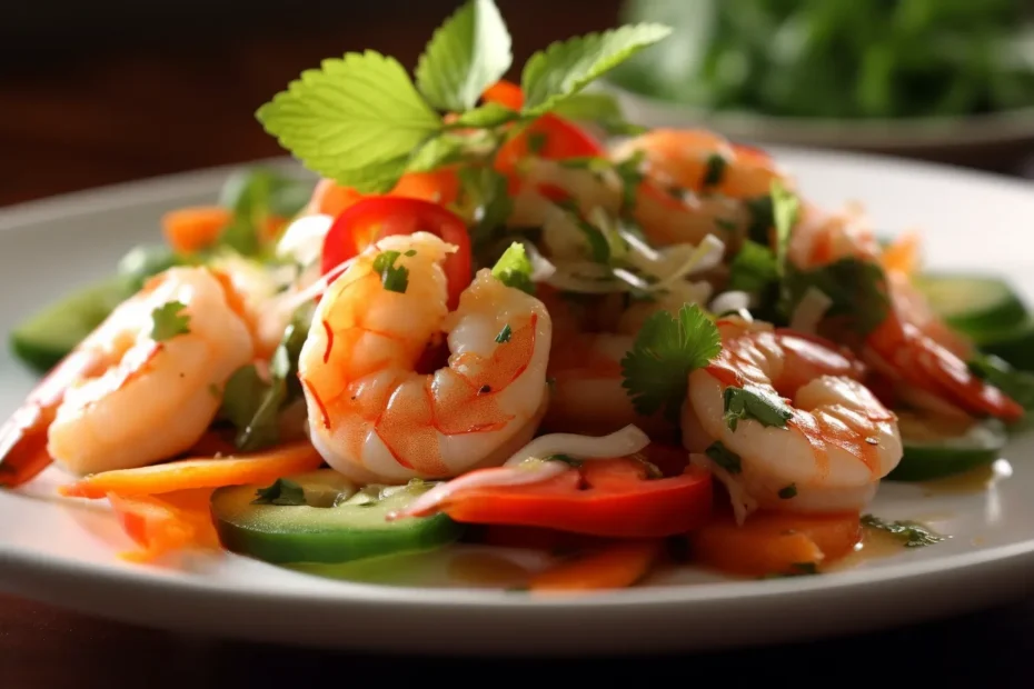 Salada de Camarão ao Estilo Tailandês Exotismo no Prato