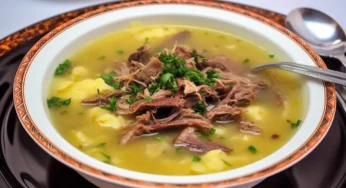 Sopa de Batata Baroa com Carne Seca