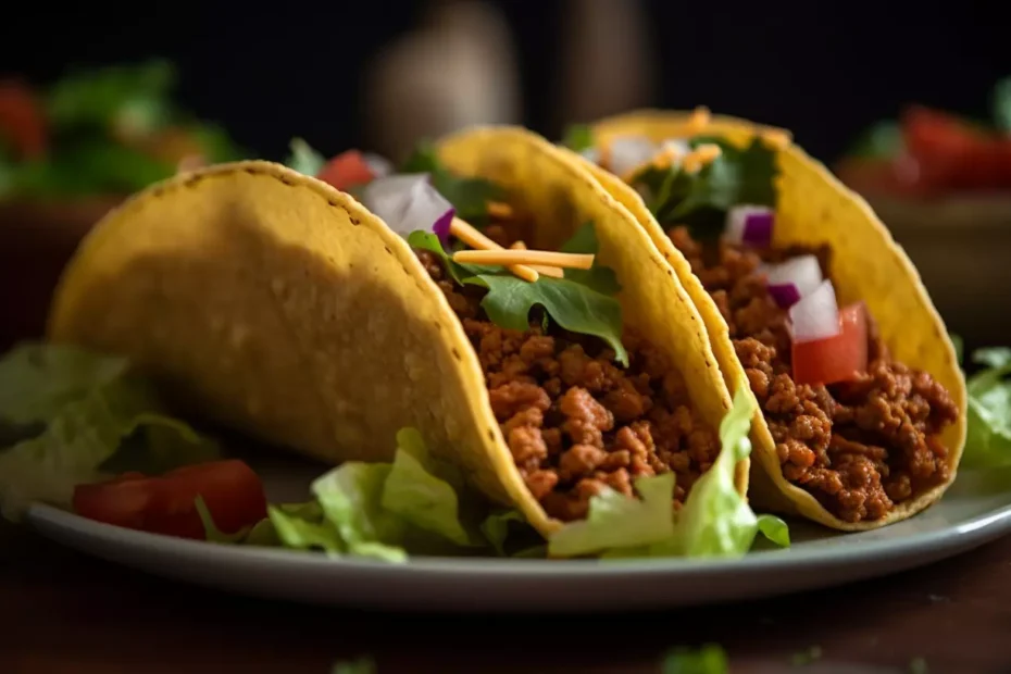 tacos mexicanos de carne moída